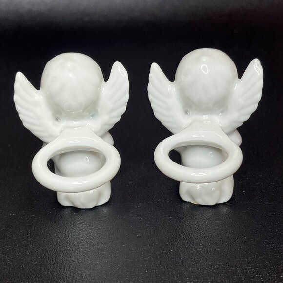 Biedermann White Porcelain Praying Angel Figurine Candle Holders - Picture 4 of 8